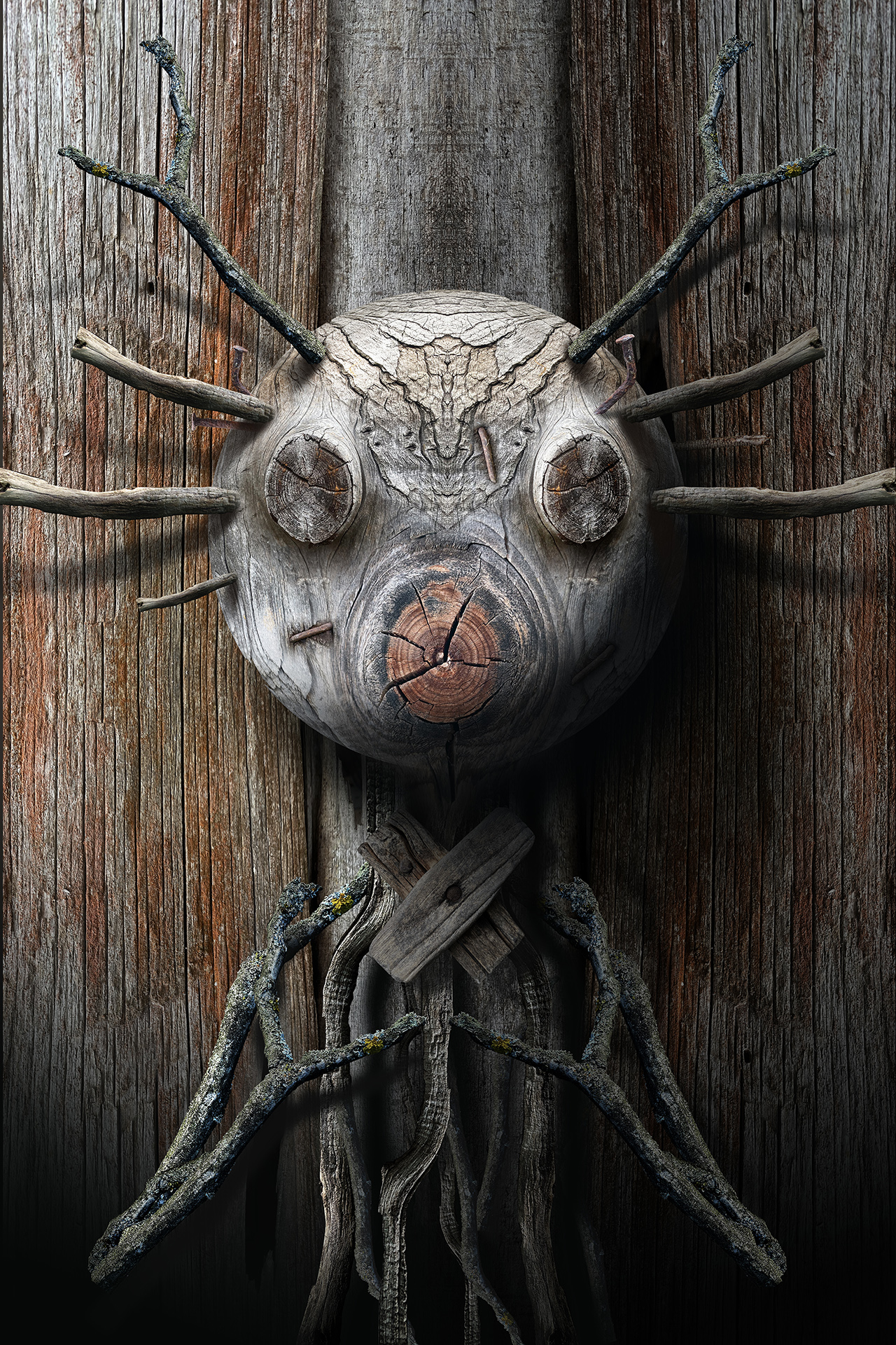 Creepy Cute Wooden Monster – 1280px