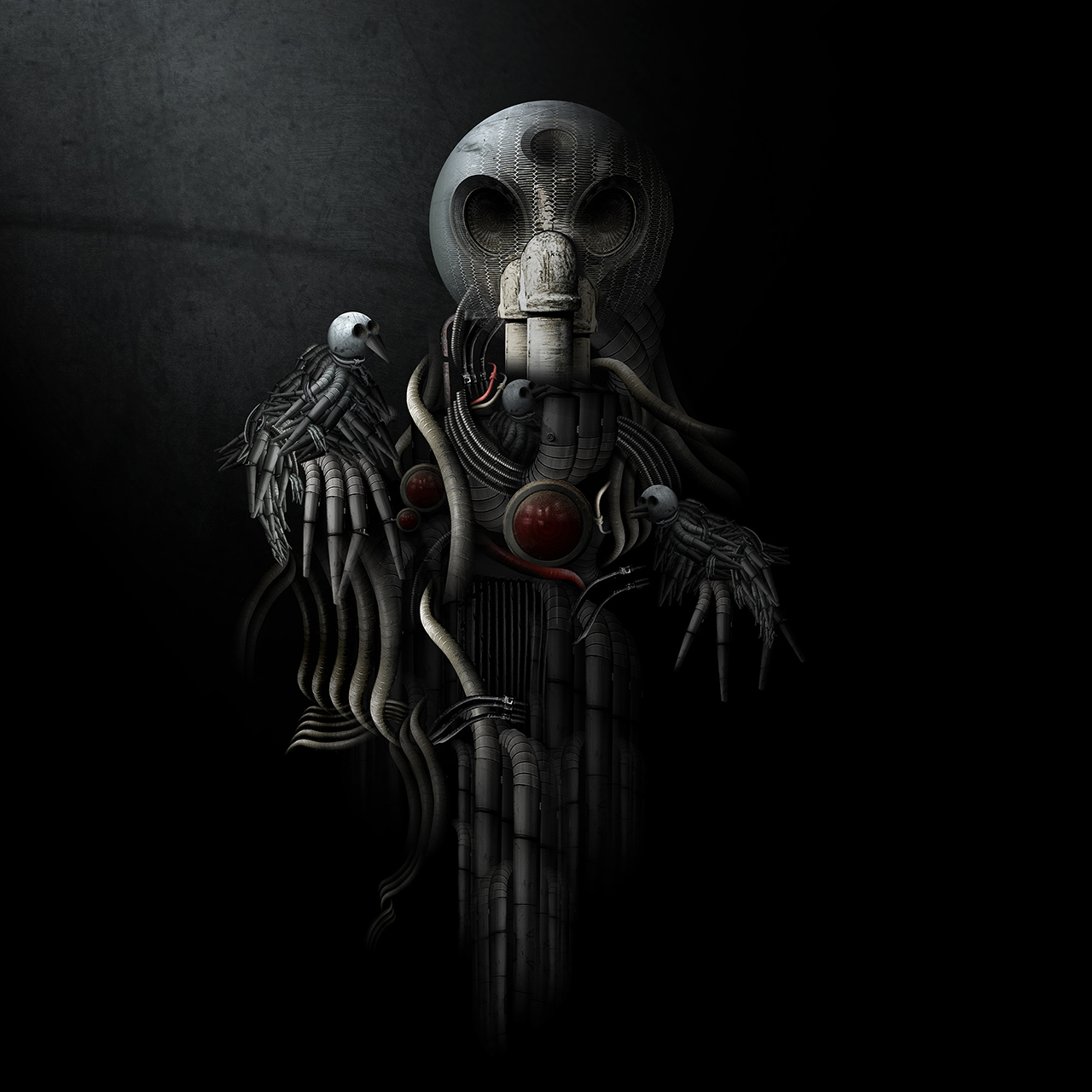 Creepy Dark Mechanical Scarecrow – 1280px