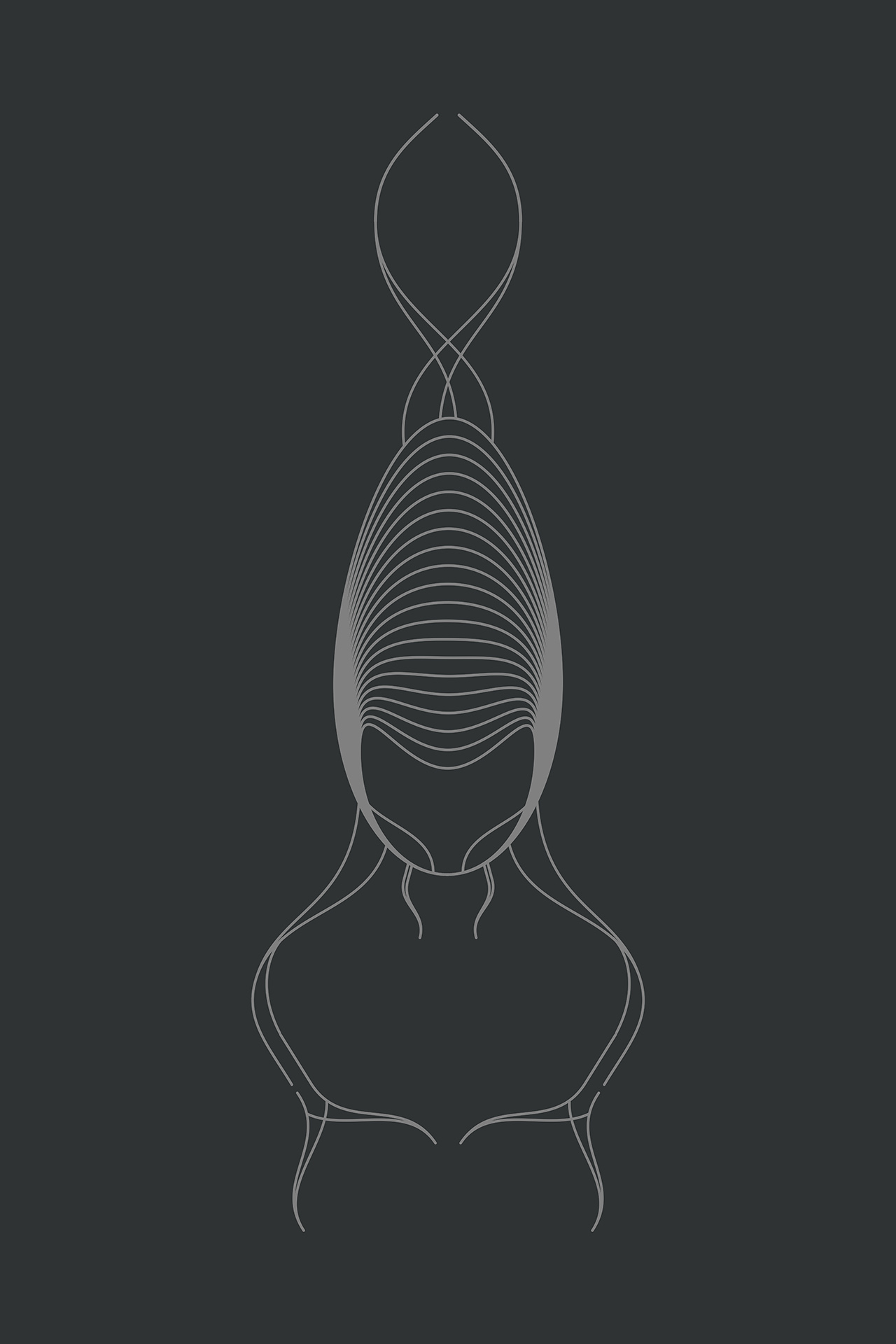 POSTER – Dark Alien Lobster – Minimalist Vector Art – 24×36