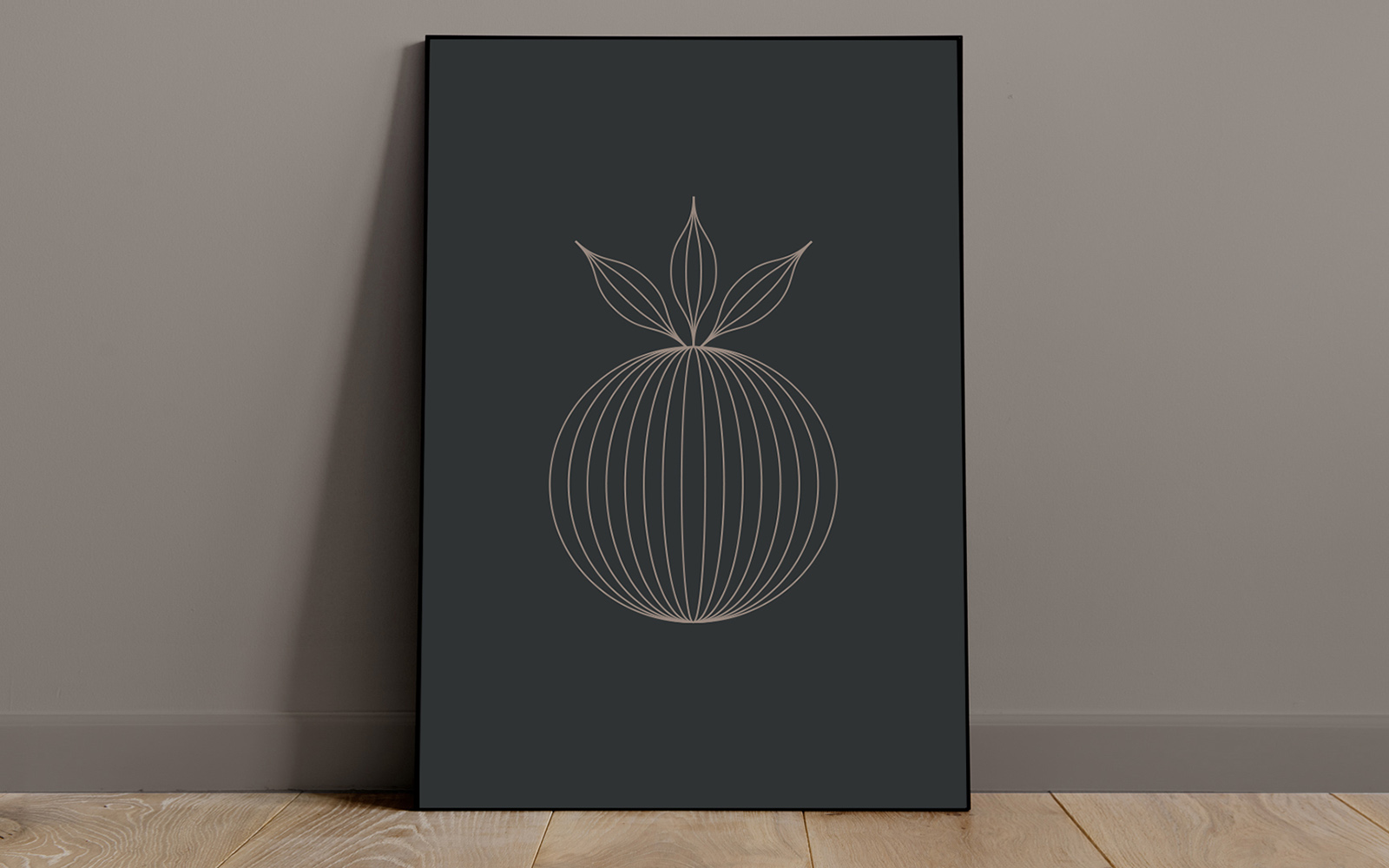 Dark Geometric Fruit_wall art