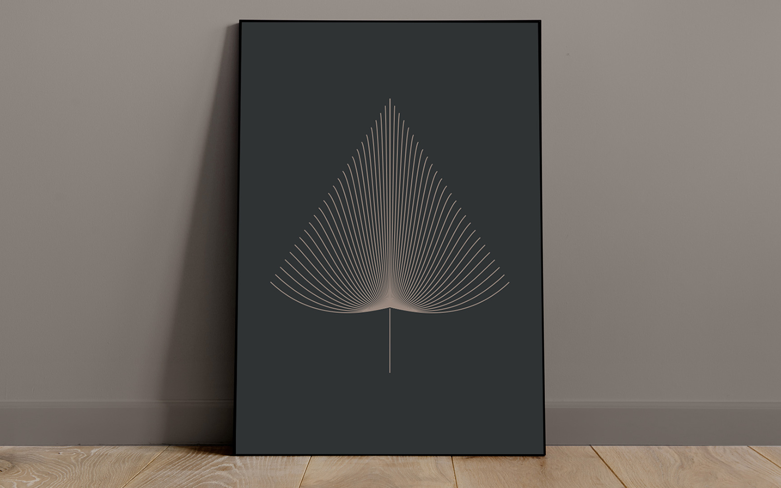 Dark Triangular Leaf_wall art