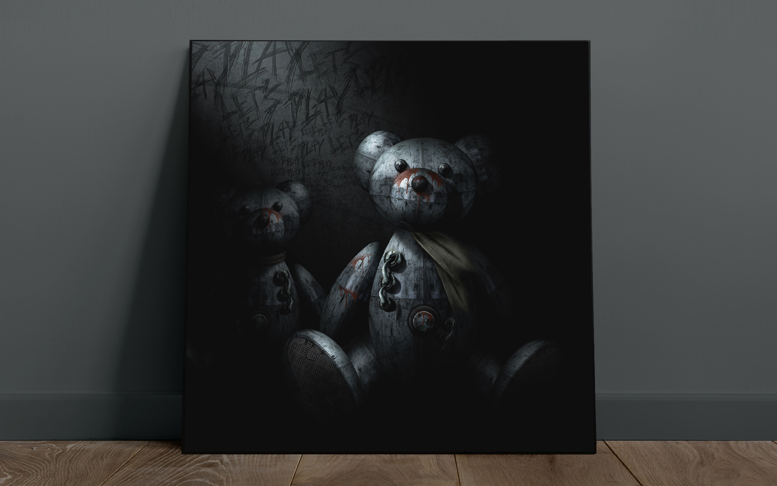 Let’s Play – Dark Creepy Mechanical Bears_wall art