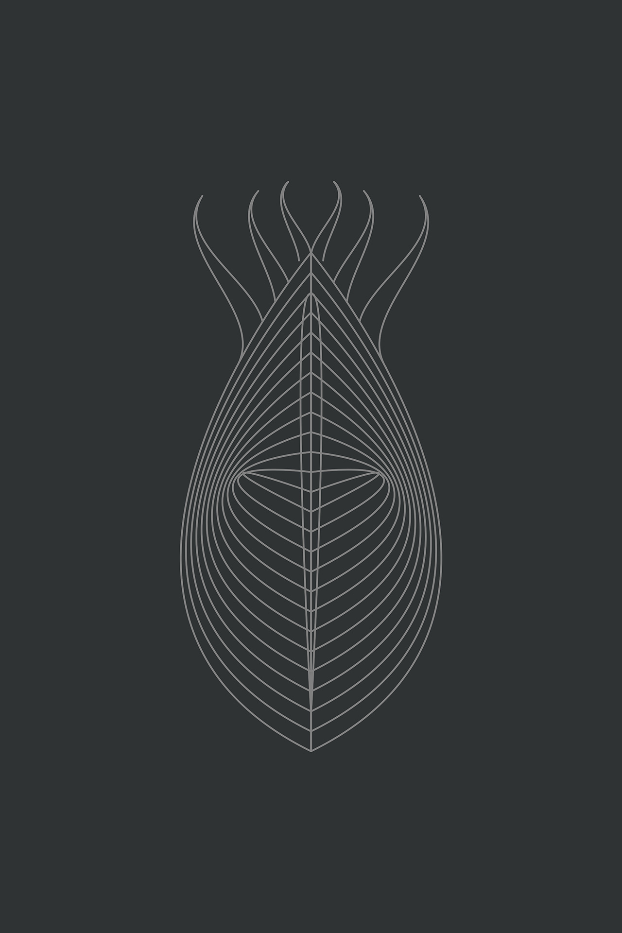 POSTER – Dark Alien Cuttlefish – Minimalist Vector Art – 24×36