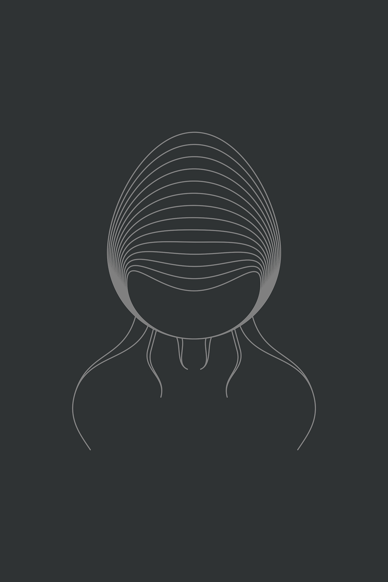 POSTER – Dark Alien Octopus – Minimalist Vector Art – 24×36